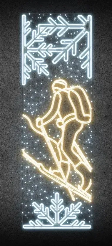 Baner świetlny LED Easy Fix 2D, 80 × 247 cm, ciepła i lodowata biel, dekoracja do oświetlenia publicznego, aluminium