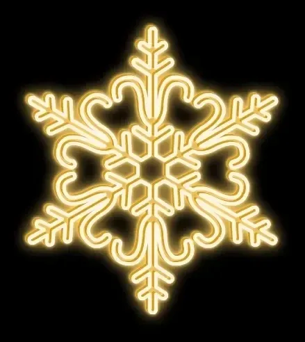 2D LED płatek śniegu XXXV, wiszący, Ø 200 cm, ciepły biały, druk 3D