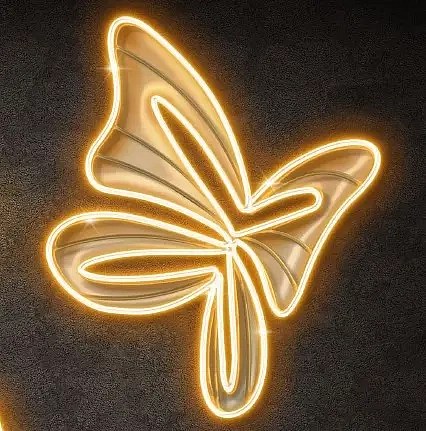 Motyl świetlny 3D LED, 120 x 120 cm, z pleksi