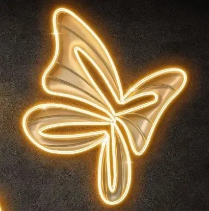 Motyl świetlny 3D LED, 120 x 120 cm, z pleksi