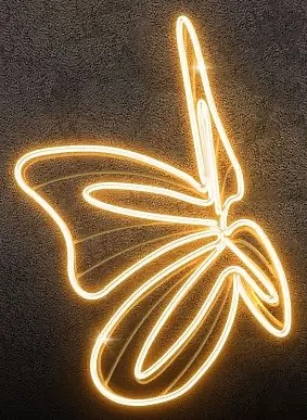 Motyl świetlny 3D LED, 80 x 80 cm