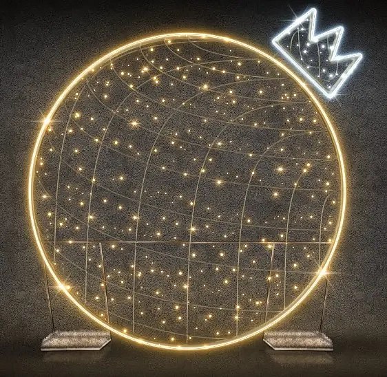 PLANETA 1 - King lodowa biel i ciepła biel, 1830-2600-990 mm, 36V, 5 części