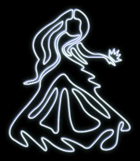 Eco Fix 2D LED light fairy, 145 × 165 × 60 cm, lodowa biel, stojąca, druk 3D
