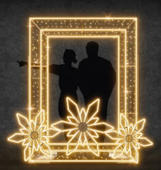 Ramka na zdjęcia Eco Fix 2D LED, 270 × 230 × 100 cm, ciepła biel, stojąca