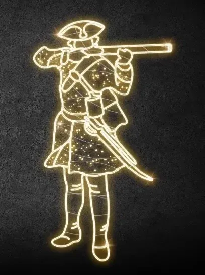 Easy Fix 2D LED light soldier, 115 × 200 cm, ciepły biały, stojący, druk 3D