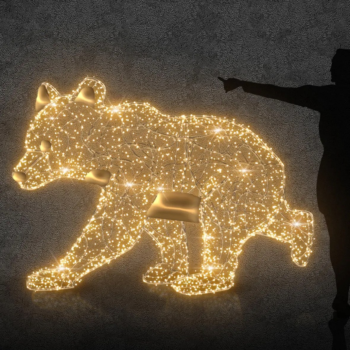 Eco Fix 3D LED light bear 160 cm, 28,8 V, ciepła biel, aluminium