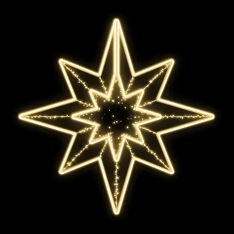 Easy Fix 2D LED star light I., Ø 100 cm, ciepły biały, wisząca, druk 3D