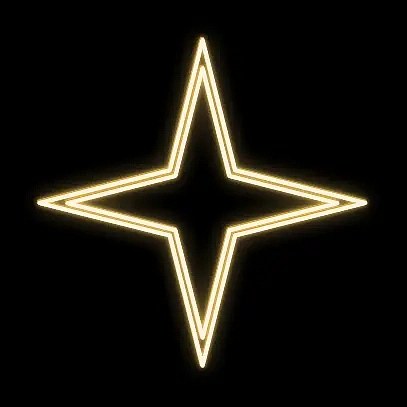 Easy Fix 2D LED star light Vega XV., Ø 150 cm, ciepła biel, wisząca, aluminium