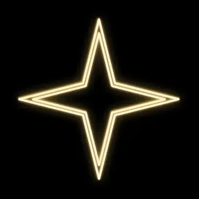 Easy Fix 2D LED star light Vega XV., Ø 150 cm, ciepła biel, wisząca, aluminium