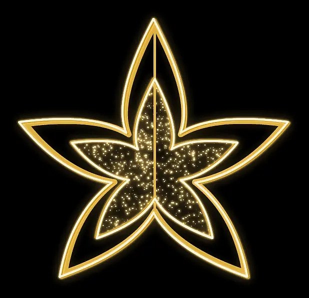Easy Fix 3D LED star light, gwiazda anyżu I., Ø 200 cm, ciepła biel, wisząca, aluminium