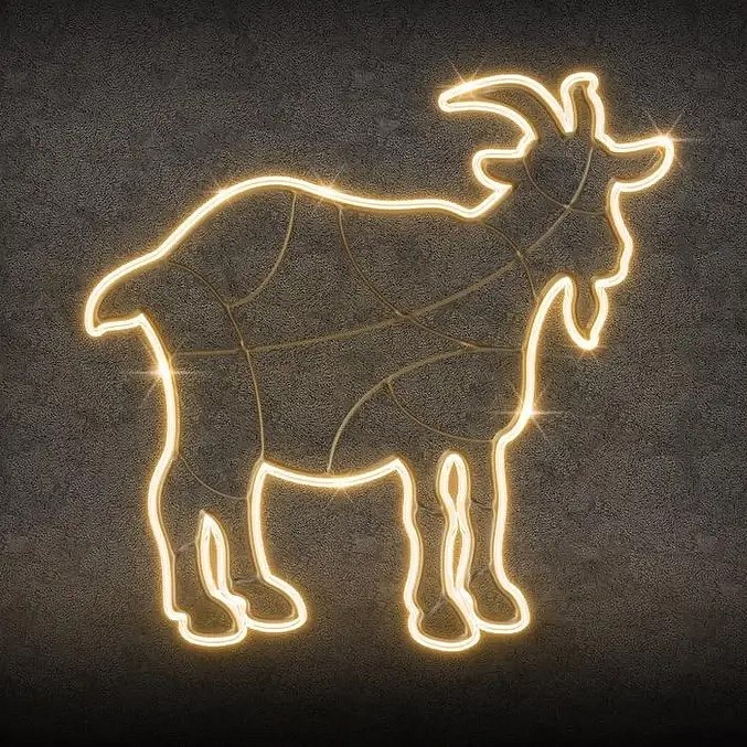 Koza świetlna 2D LED, 138 × 135 cm, ciepła biel, stojąca, aluminium