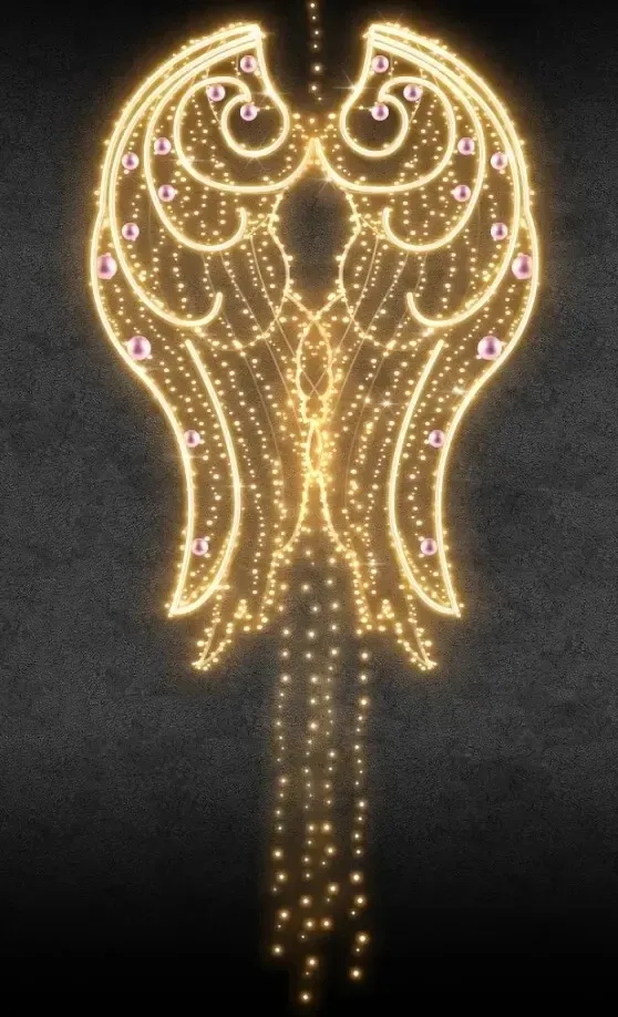 Oświetlenie skrzydła Eco Fix 2D LED, 125 × 180 cm, ciepły biały z kryształem, wiszące, aluminium