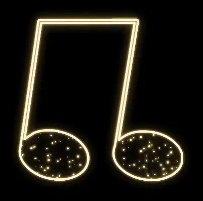 Easy Fix 2D LED light double note IV, pleciony, 95 × 100 × 3 cm, ciepły biały, wiszący, druk 3D