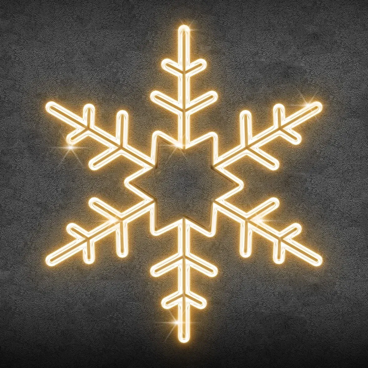 Easy Fix 2D LED star light Ø 100 cm, ciepła biel, zestaw oświetlenia publicznego, aluminium