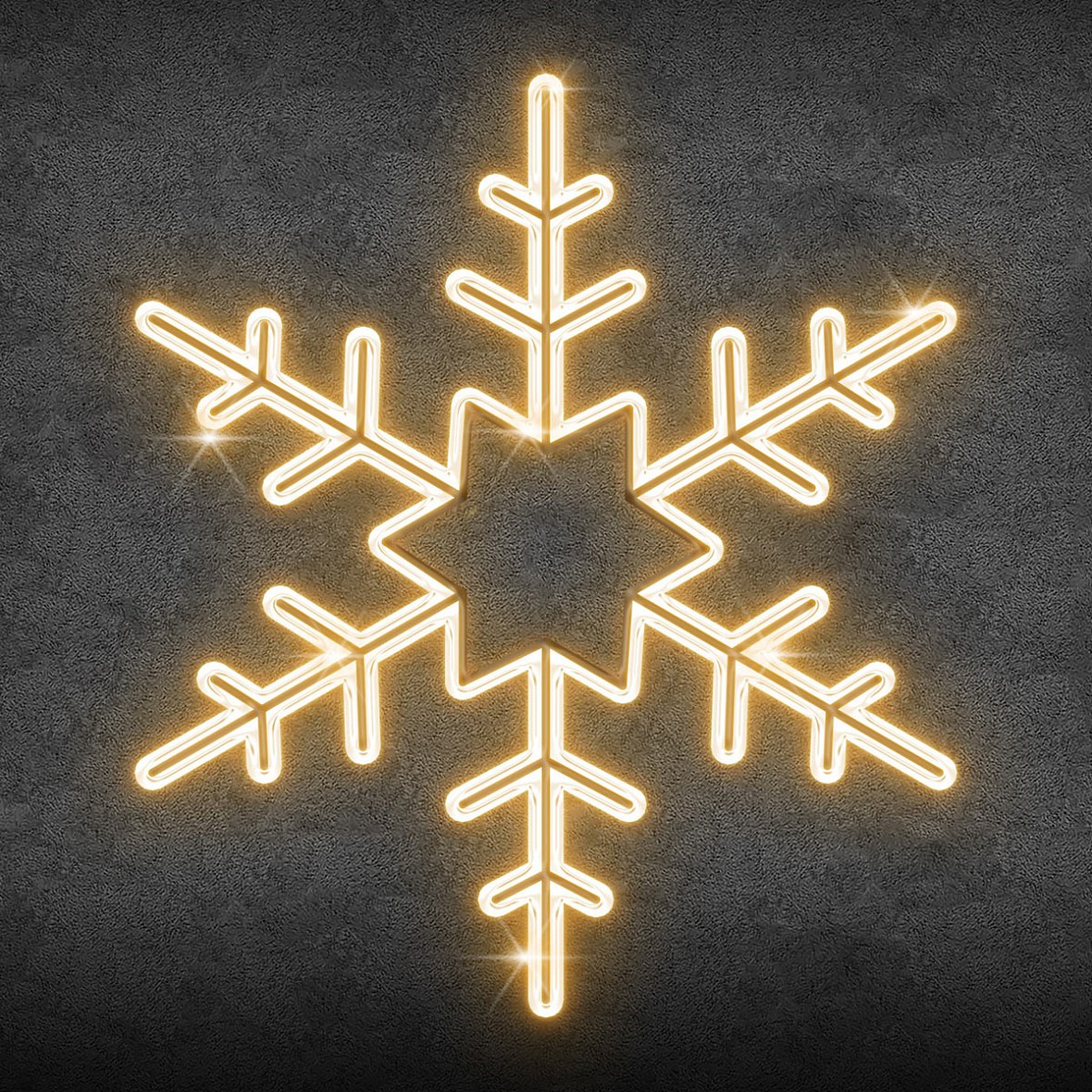Easy Fix 2D LED star light float Ø 80 cm, ciepły biały, zestaw oświetlenia publicznego, aluminium