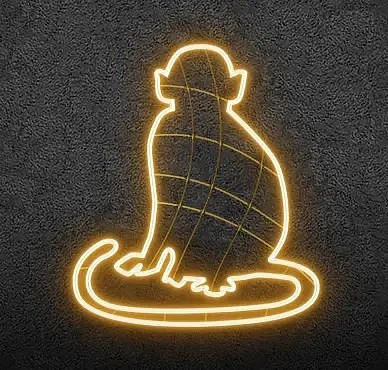 Eco Fix 2D LED light monkey, siedząca, wisząca, 73 × 83 × 4 cm, ciepła biel, druk 3D, złota