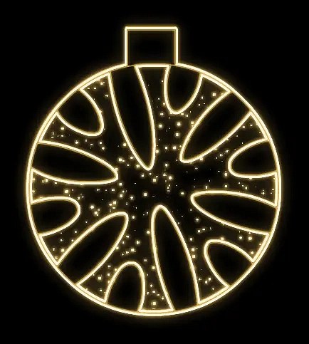 Ozdoba świetlna Easy Fix 2D LED II. z płatkiem śniegu, wisząca, 146 × 167 × 5 cm, ciepła biel z lampą błyskową, druk 3D