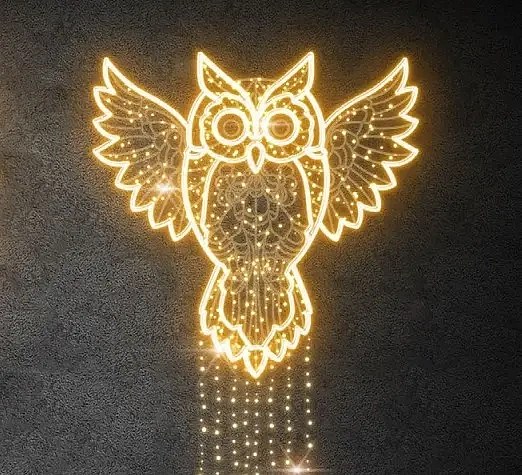 Sowa Easy Fix 2D LED, wisząca, 150 × 448 × 3 cm, ciepła biel, druk 3D, DZX21185WS1