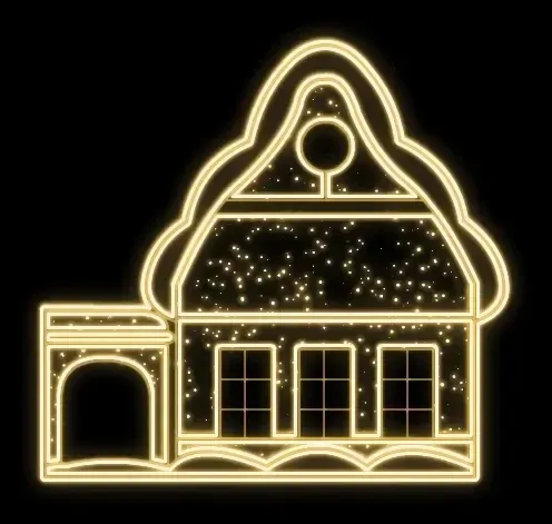 Eco Fix 2D LED light village, 230 × 230 cm, ciepła biel, stojąca, aluminium