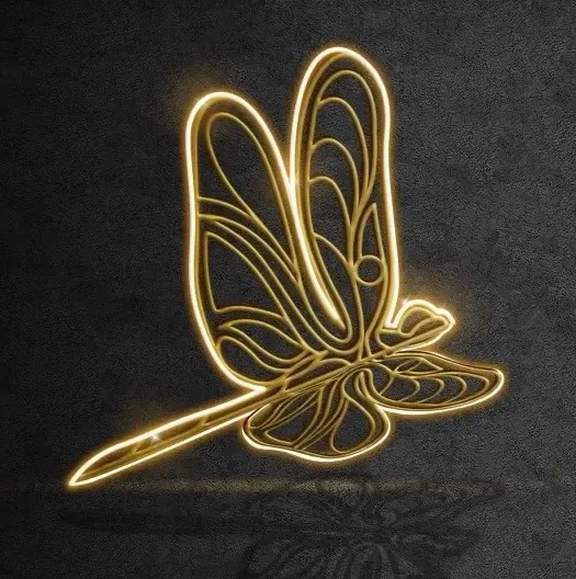 Ważka LED 2D, wisząca, 100 × 104 × 3 cm, ciepła biel