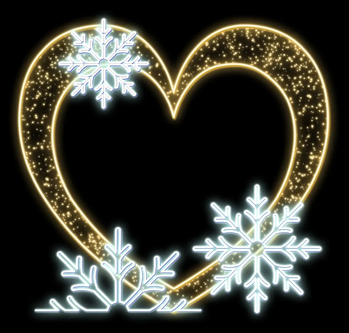 Eco Fix 2D LED light heart, 240 × 225 cm, ciepła i lodowata biel, stojąca, aluminium