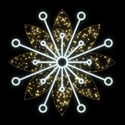 Easy Fix 2D LED flower light, Ø 150 cm, lodowa biel, ciepła biel, wisząca, aluminium