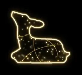 Koło świetlne Easy Fix 2D LED, 115 × 105 × 40 cm, ciepły biały, stojące, druk 3D, aluminium
