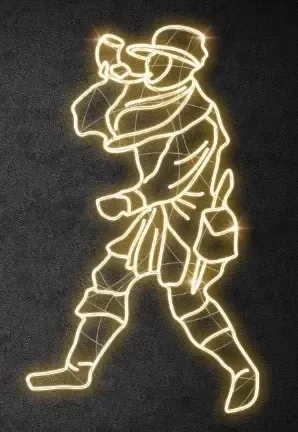 Easy Fix 2D LED light hunter, 200 × 120 cm, ciepły biały, stojący, druk 3D