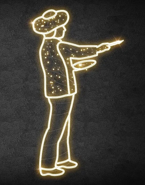 Eco Fix 2D LED light painter, 190 × 200 cm, ciepły biały, stojący, druk 3D