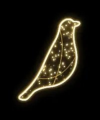 Easy Fix 2D LED light bird, z oplotem, wisząca, 90 × 34 × 5 cm, ciepła biel, aluminium