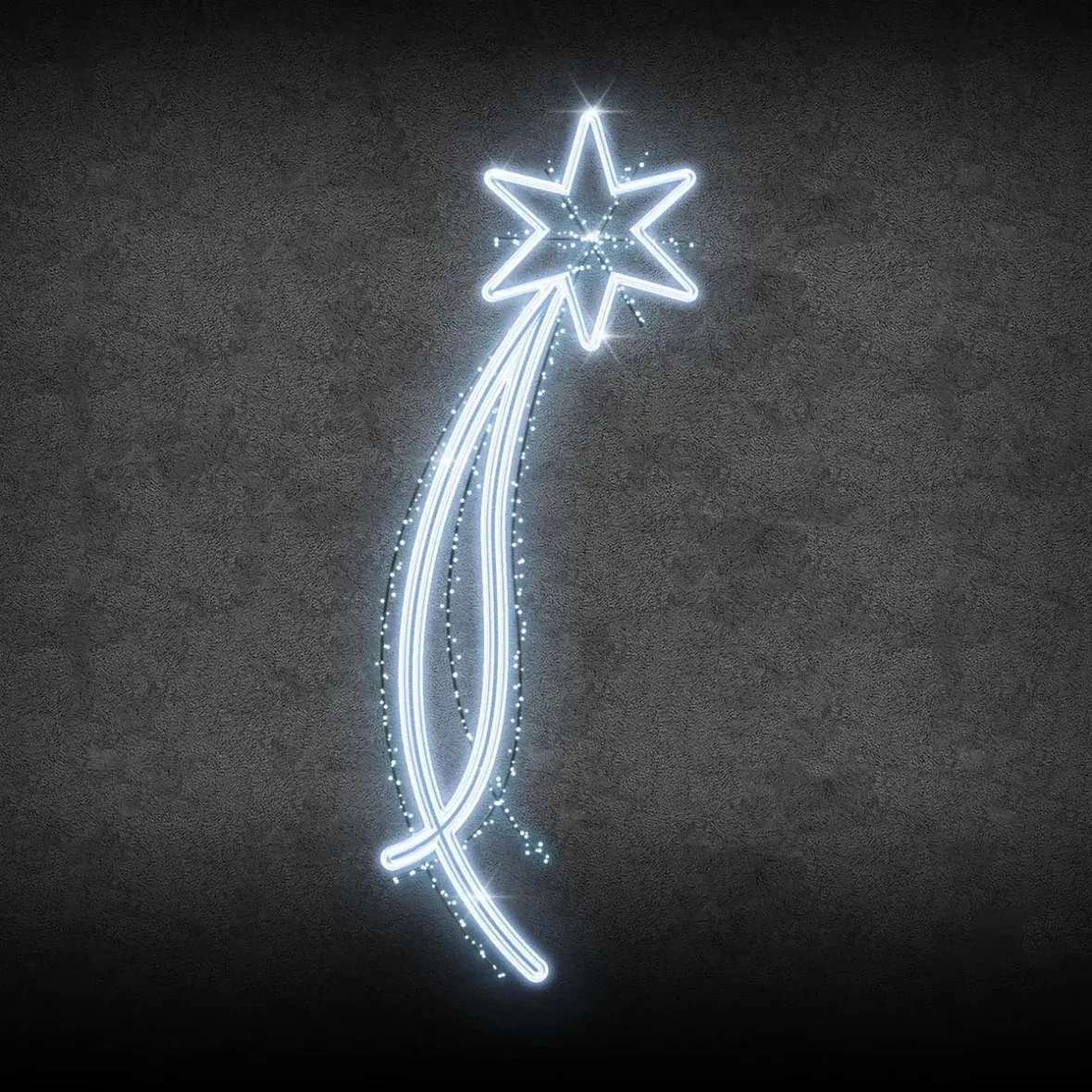 Dekoracja świetlna LED Easy Fix 2D do oświetlenia publicznego 101 × 256 × 2 cm, biel lodowa, aluminium