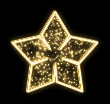 Easy Fix 2D LED star light, gwiazda anyżu V., Ø 200 cm, ciepła biel, wisząca, aluminium
