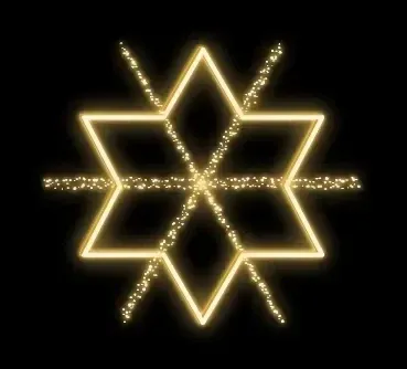 Easy Fix 2D LED star light XIII., Ø 70 cm, ciepła biel, wisząca, aluminium