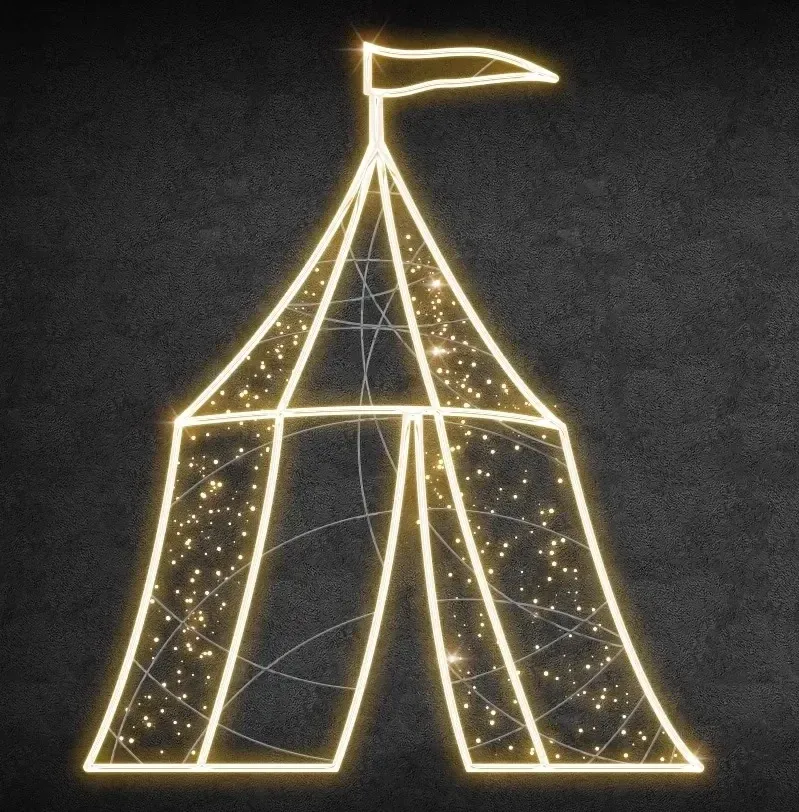 Namiot świetlny Easy Fix 2D LED, 225 × 185 cm, stojący, druk 3D, aluminium