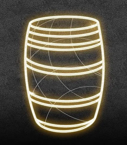 Beczka świetlna Easy Fix 2D LED, 110 × 68 cm, ciepła biel, stojąca, druk 3D, aluminium