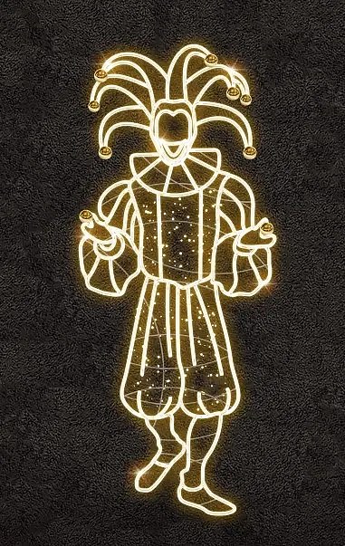 Easy Fix 2D LED light clown, 210 × 90 cm, ciepły biały, stojący, druk 3D