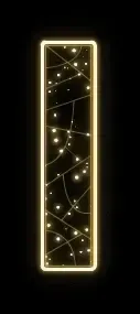 2D LED litera I, 40 × 120 cm, ciepła biel, 36 V, 22 W, 5 kg, 5 części