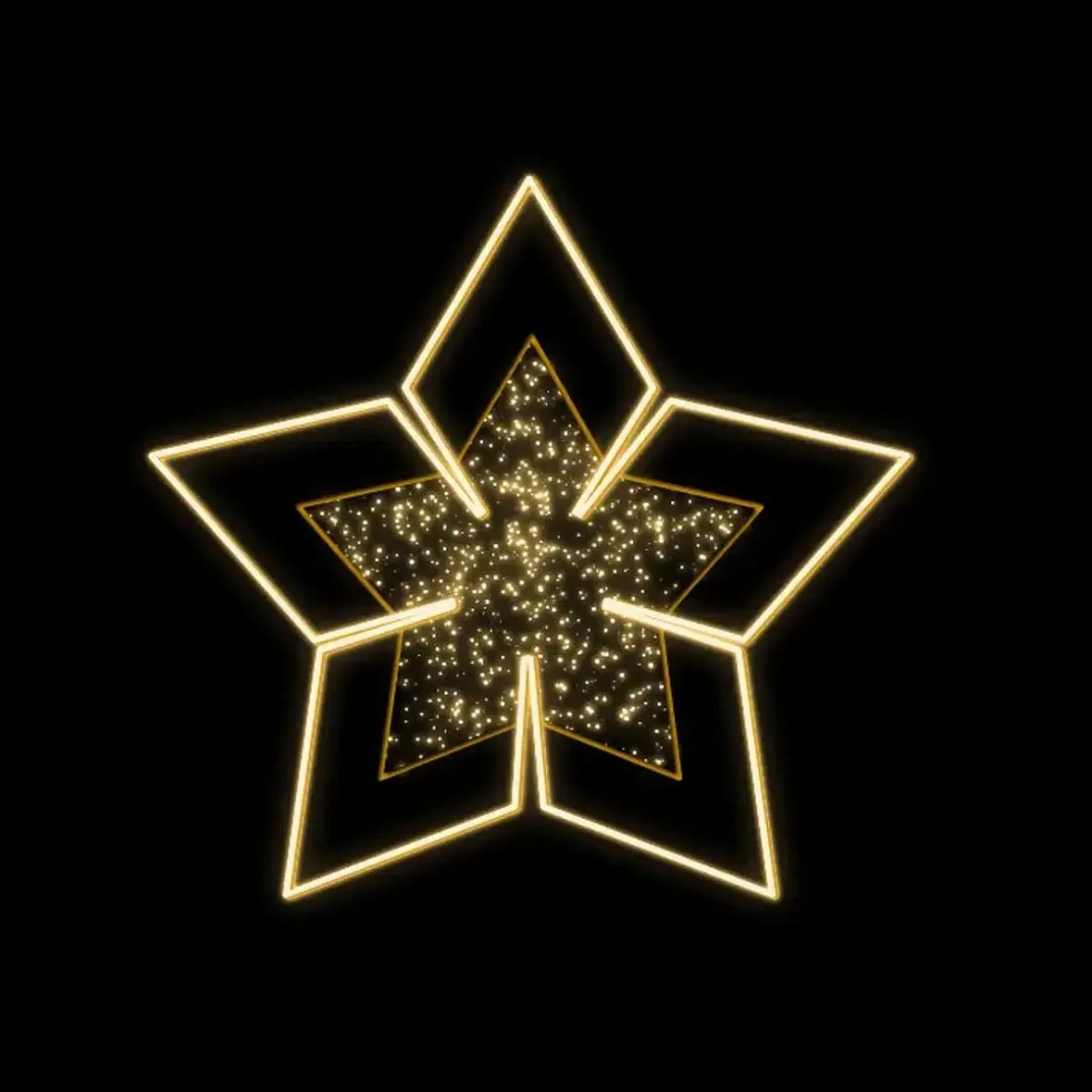Easy Fix 2D LED star light, star anise III, Ø 150 cm, ciepła biel, wisząca, aluminium
