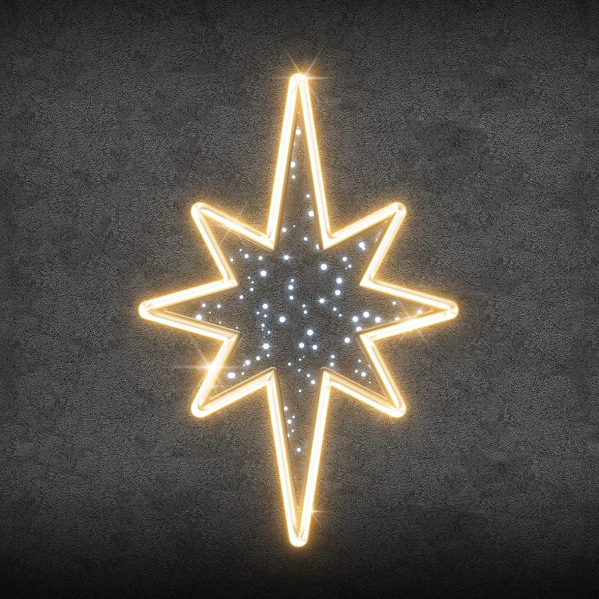 Easy Fix 2D LED star light V., 60 × 86 × 5 cm, ciepła biel, wisząca, lodowa biel, druk 3D
