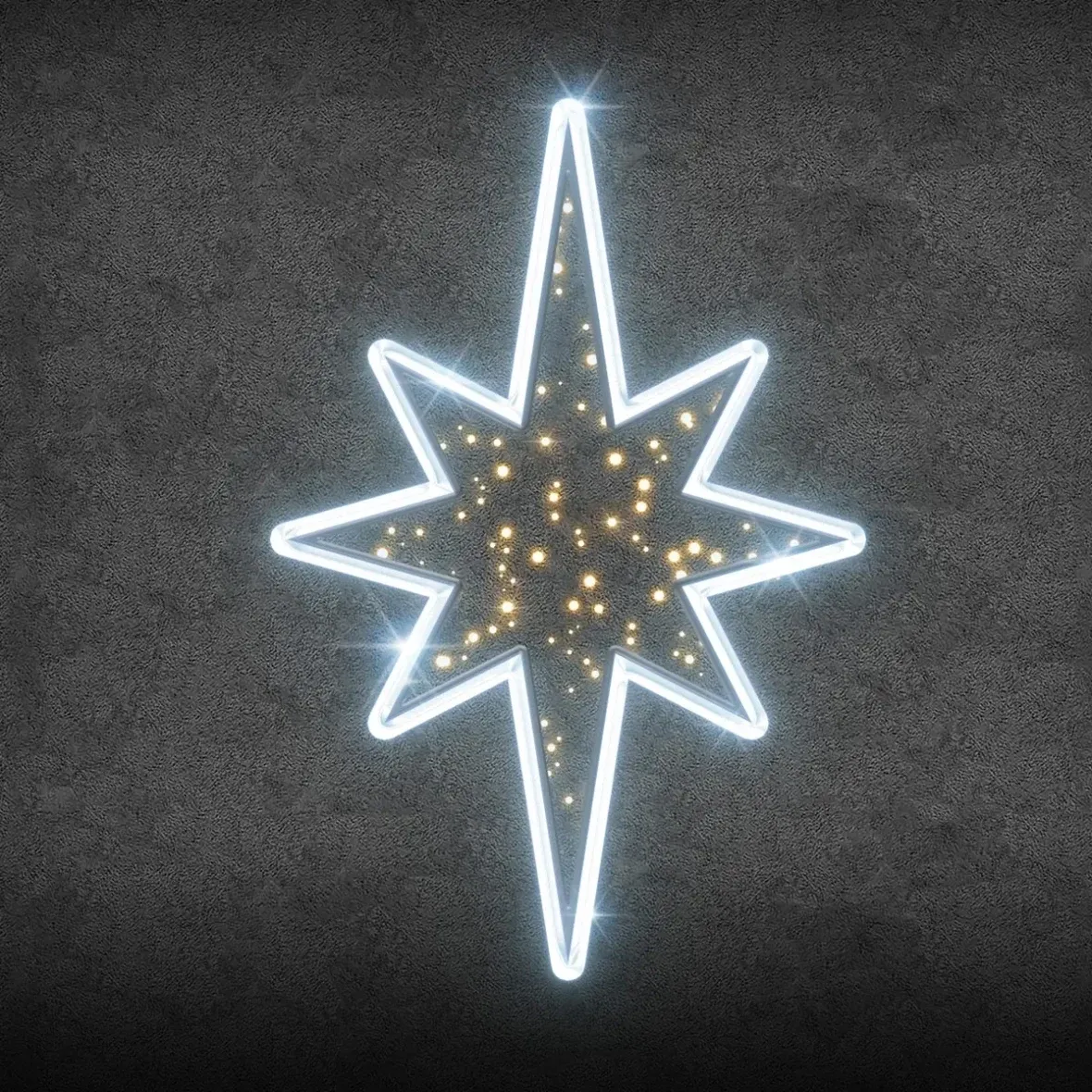 Easy Fix 2D LED star light V., 60 × 86 × 5 cm, lodowa biel, wisząca, ciepła biel, druk 3D