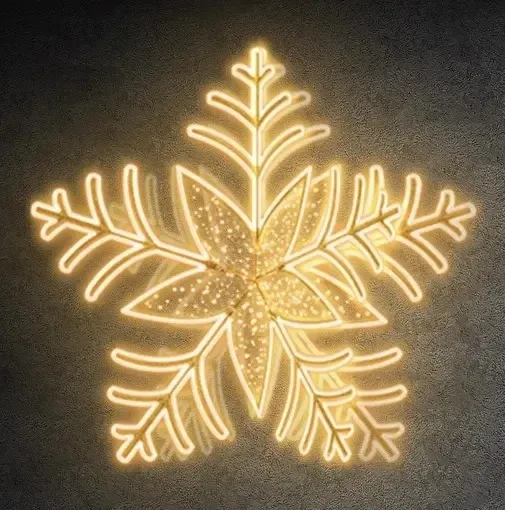Eco Fix 3D LED light flake 300 × 320 × 320 cm, ciepła biel, aluminium