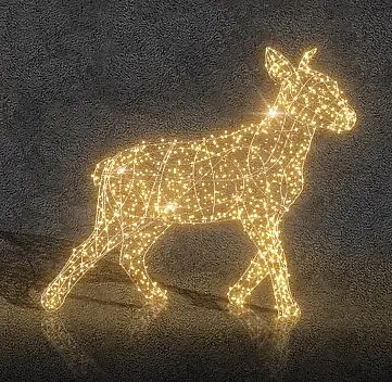 Koło świetlne 3D LED A 140 cm, z kryształkami, ciepły biały, aluminium