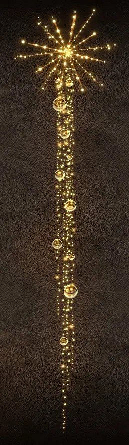 Klaster świetlny Easy Fix 3D LED, 110 × 450 × 110 cm, ciepły biały, aluminium