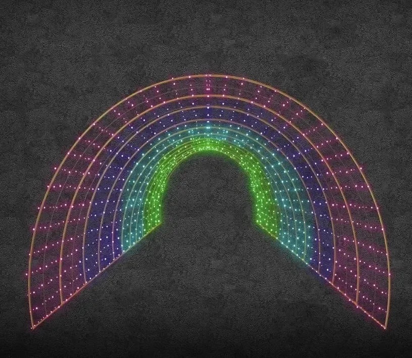 Tunel świetlny Twinkly 3D LED RGB 340 × 220 × 200 cm
