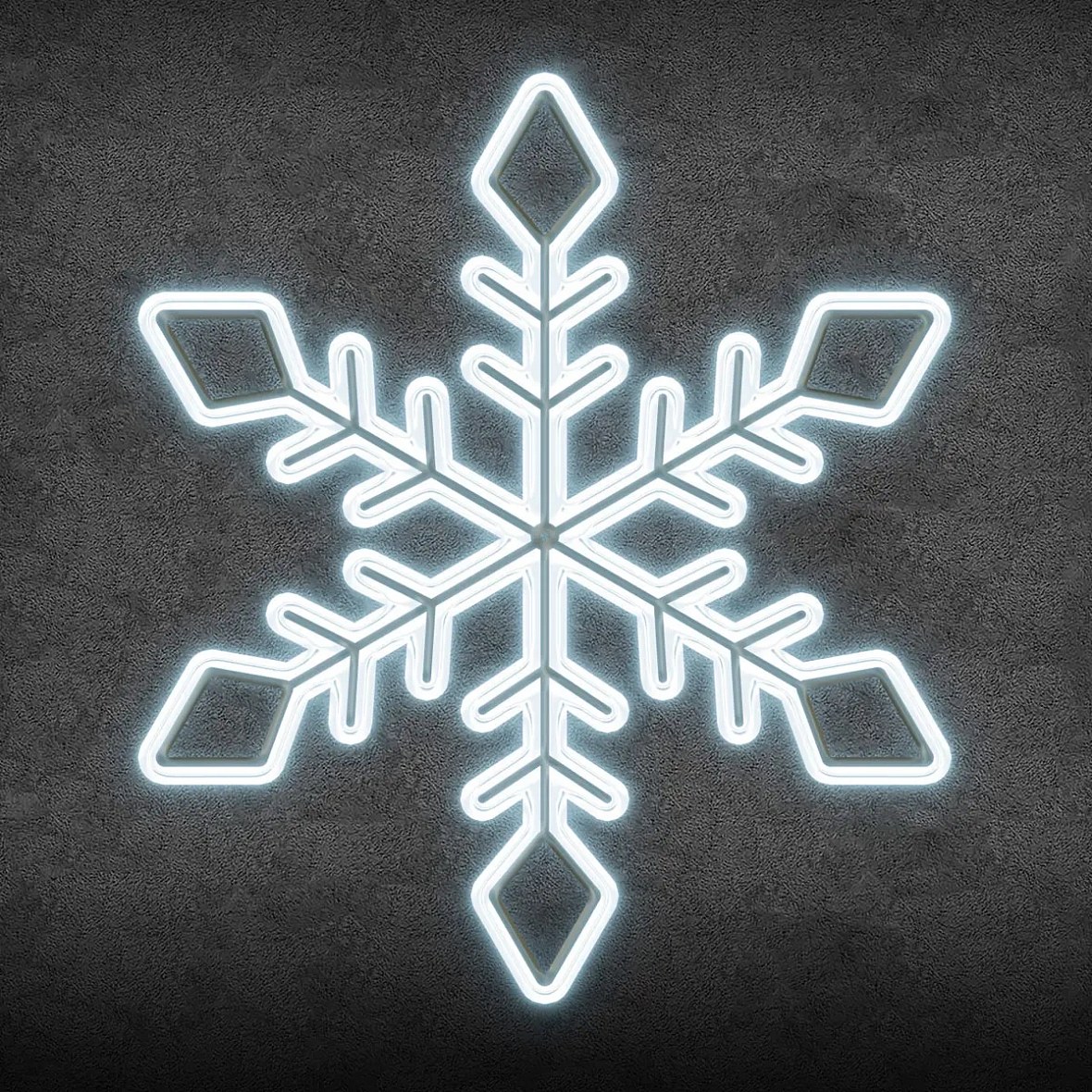 Easy Fix 2D LED light snowflake XI, biały, 93 × 93 × 3 cm, lodowaty biały, wiszący, druk 3D