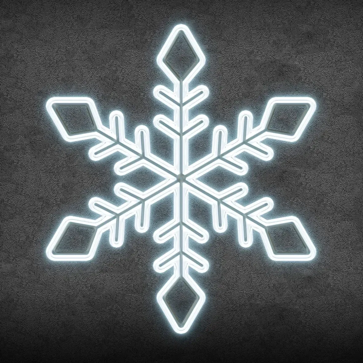 Easy Fix 2D LED light snowflake XI, biały, 93 × 93 × 3 cm, lodowaty biały, wiszący, druk 3D