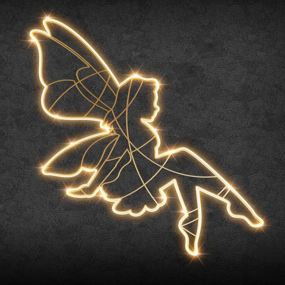 Easy Fix 2D LED light fairy III, 145 × 145 cm, ciepły biały, stojąca, druk 3D