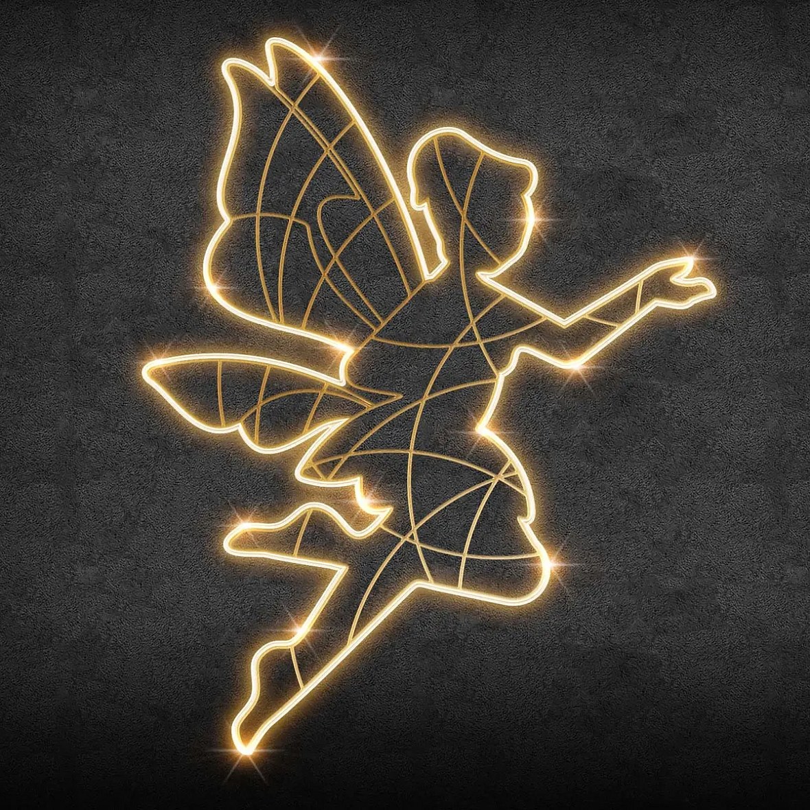 Easy Fix 2D LED light fairy II, 145 × 185 cm, ciepła biel, stojąca, druk 3D