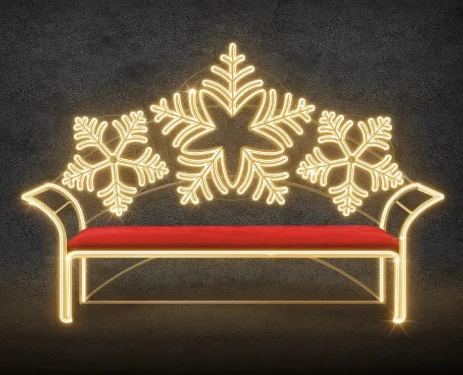 Eco Fix 3D LED light bench 210 × 160 × 50 cm, ciepła biel, 36 V