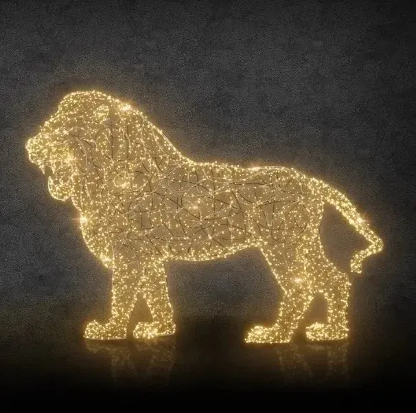 Lew świetlny Eco Fix 3D LED, 160 cm, ciepły biały z kryształkami, aluminium